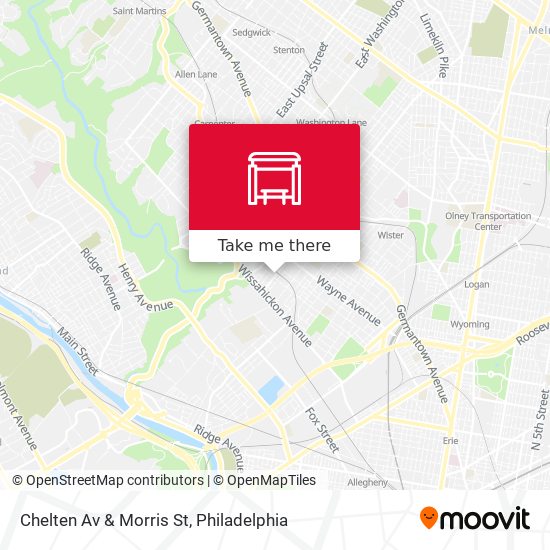 Chelten Av & Morris St map