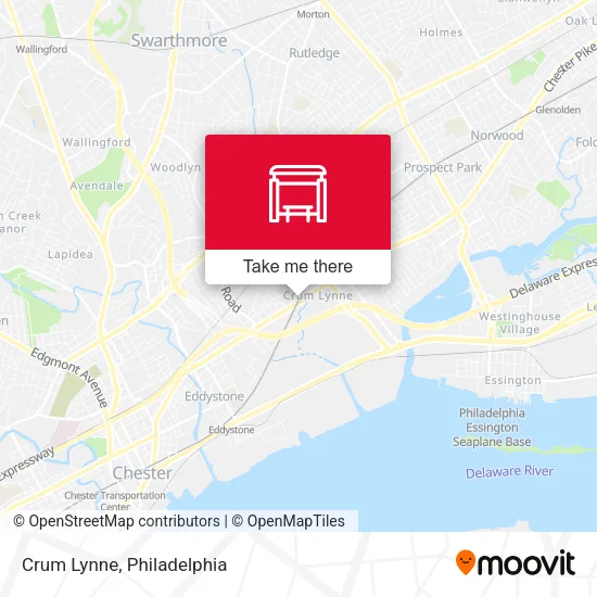 Crum Lynne map