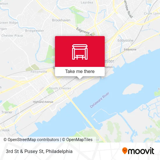 3rd St & Pusey St map