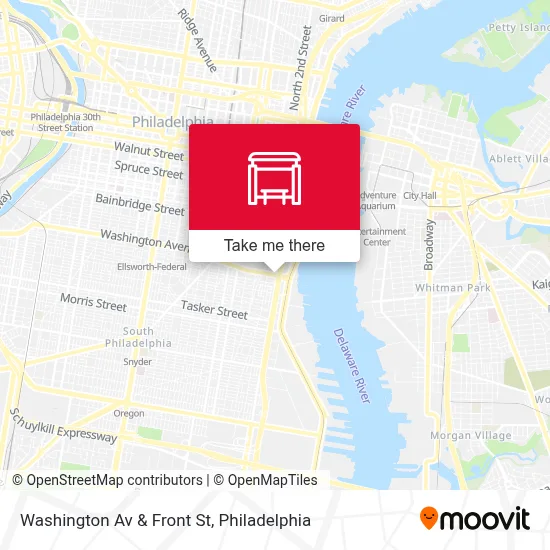 Washington Av & Front St map