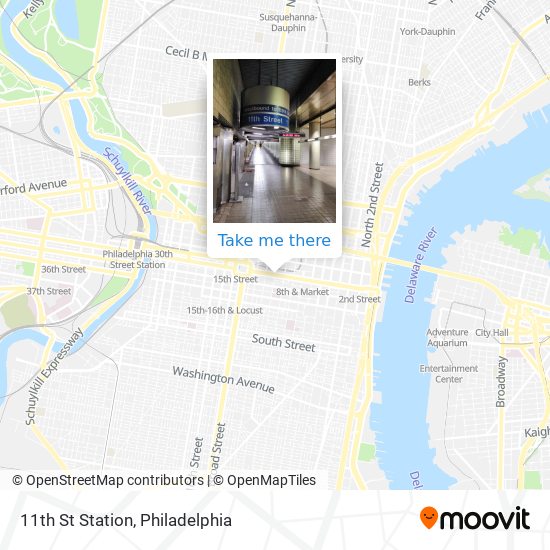 11th St Station map