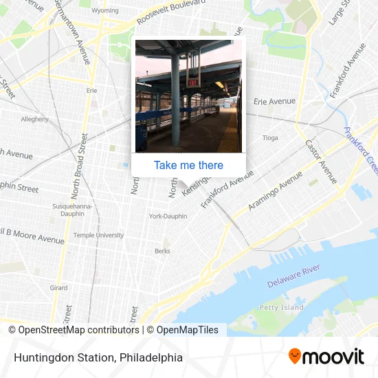Huntingdon Station map
