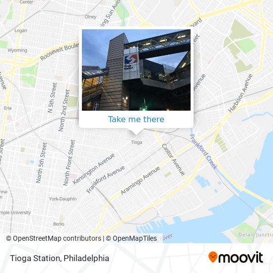 Tioga Station map
