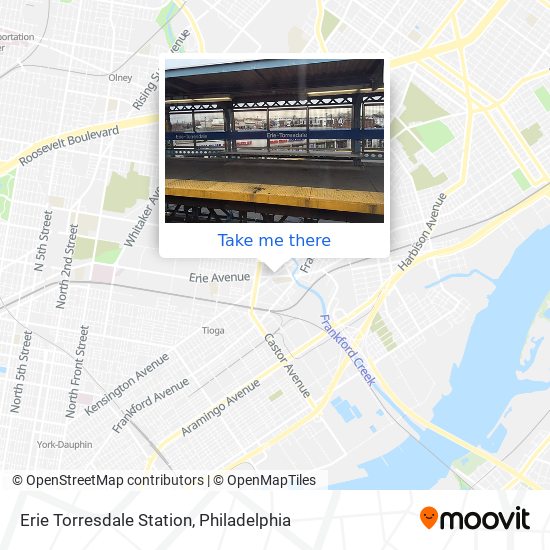 Erie Torresdale Station map