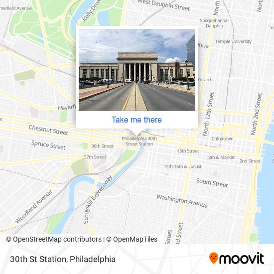30th St Station map