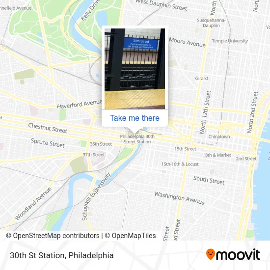 30th St Station map