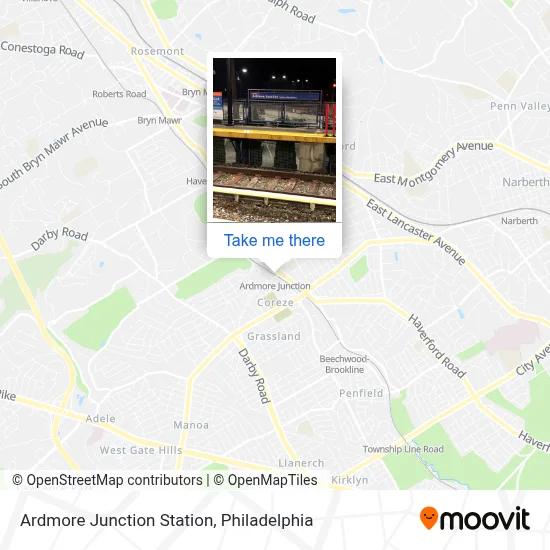 Ardmore Junction Station map