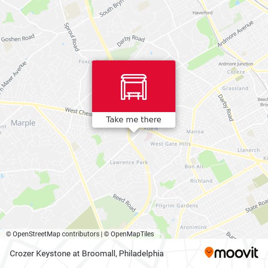 Crozer Keystone at Broomall map