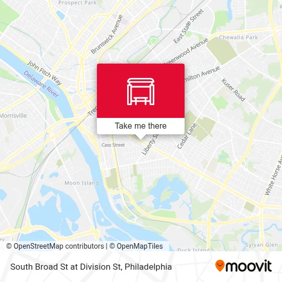 South Broad St at Division St map