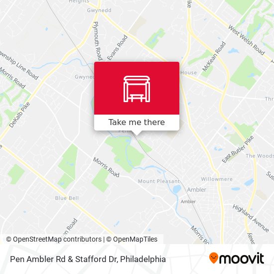 Pen Ambler Rd & Stafford Dr map