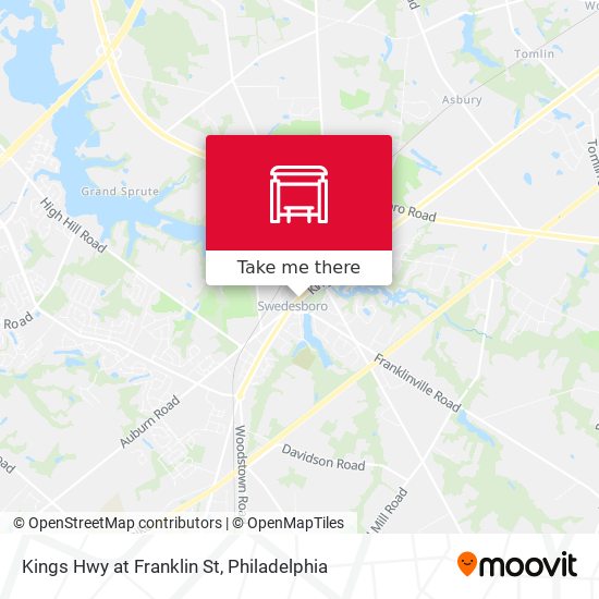 Kings Hwy at Franklin St map