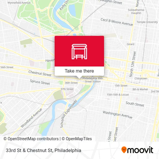 33rd St & Chestnut St map