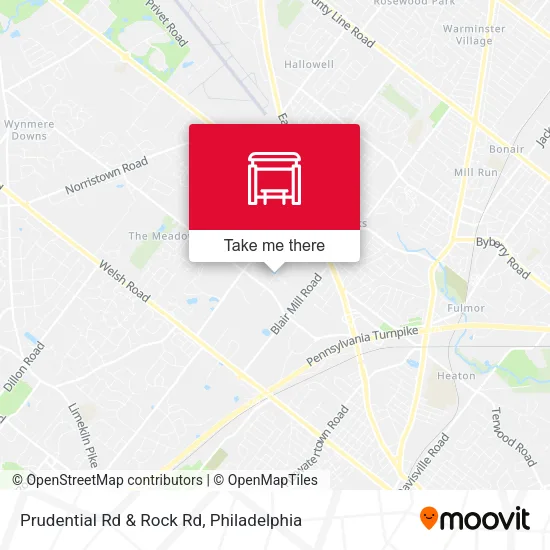 Prudential Rd & Rock Rd map