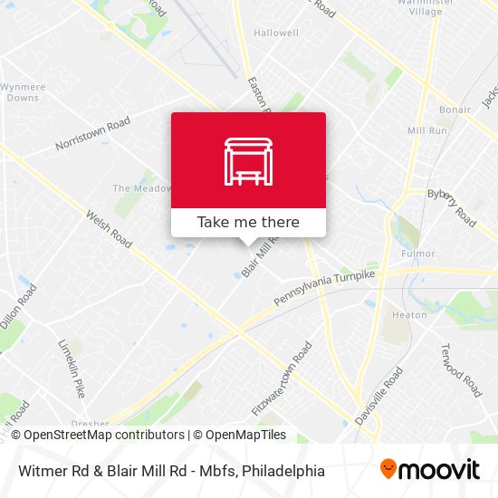 Mapa de Witmer Rd & Blair Mill Rd - Mbfs