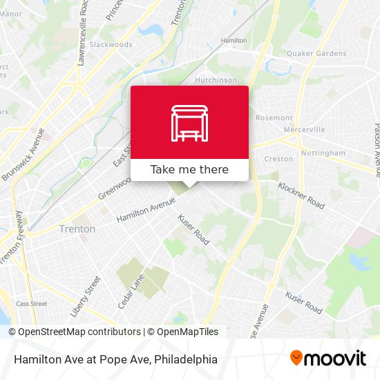 Hamilton Ave at Pope Ave map