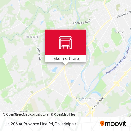 Us-206 at Province Line Rd map