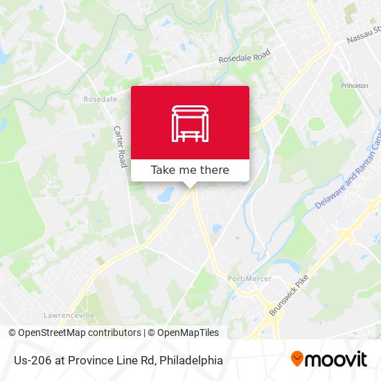Mapa de Us-206 at Province Line Rd