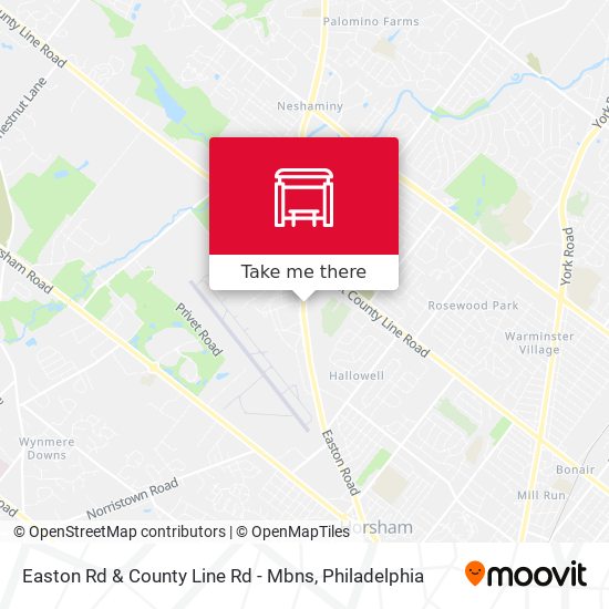 Easton Rd & County Line Rd - Mbns map