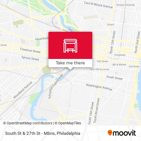 South St & 27th St - Mbns map