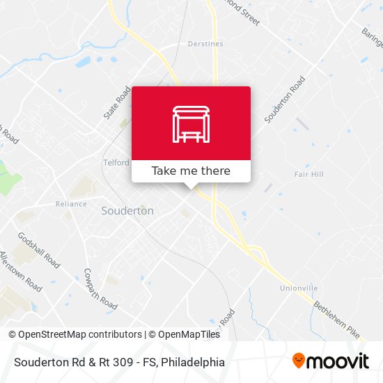 Souderton Rd & Rt 309 - FS map
