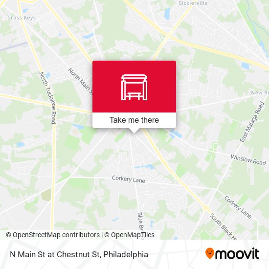 N Main St at Chestnut St map