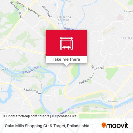 Oaks Mills Shopping Ctr & Target map