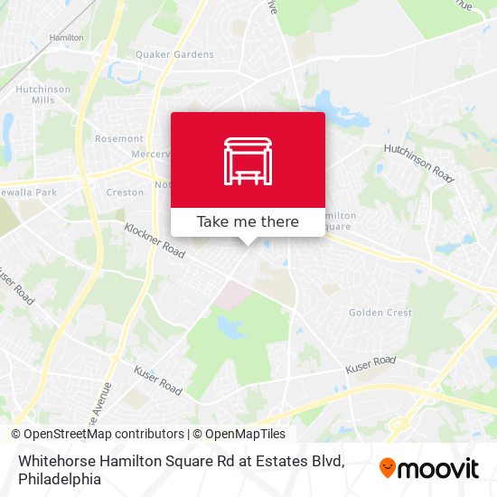 Whitehorse Hamilton Square Rd at Estates Blvd map