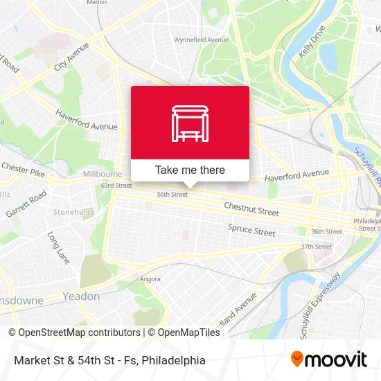 Market St & 54th St - Fs map