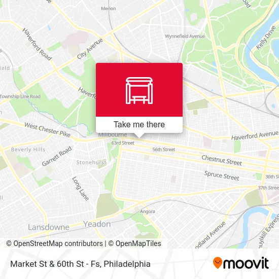 Market St & 60th St - Fs map