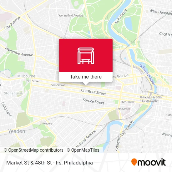 Market St & 48th St - Fs map