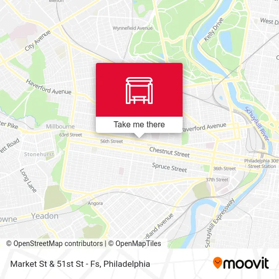 Market St & 51st St - Fs map
