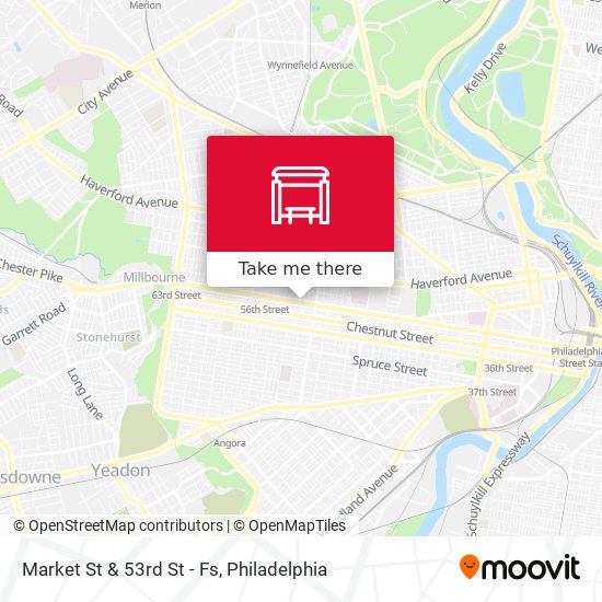 Market St & 53rd St - Fs map