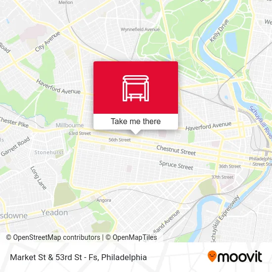 Market St & 53rd St - Fs map