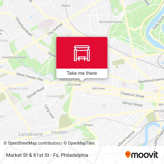 Market St & 61st St - Fs map