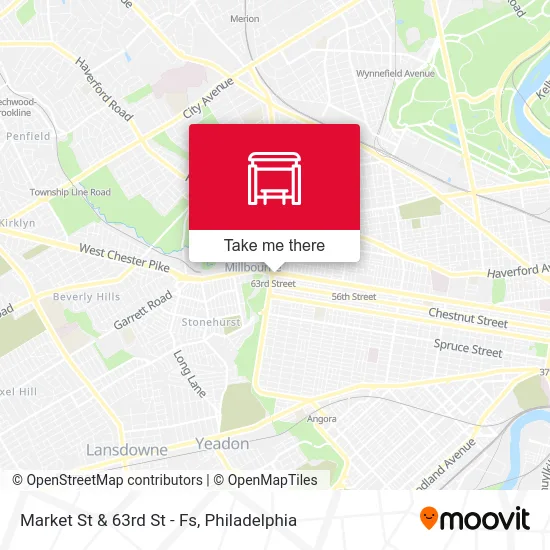 Market St & 63rd St - Fs map