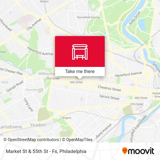 Market St & 55th St - Fs map