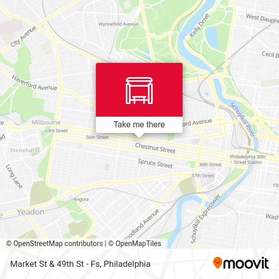 Market St & 49th St - Fs map