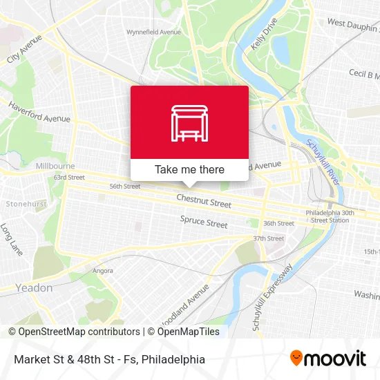 Market St & 48th St - Fs map