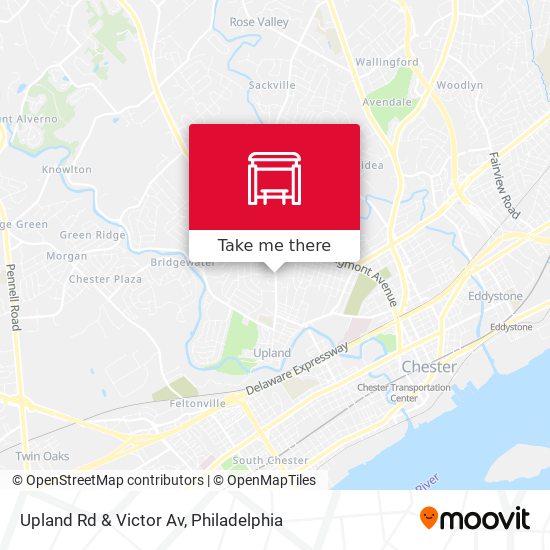 Upland Rd & Victor Av map