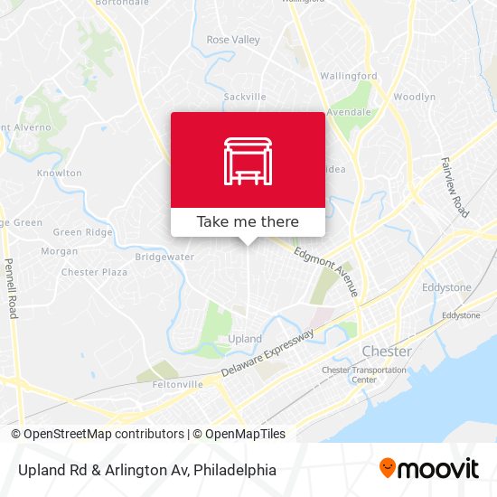 Upland Rd & Arlington Av map