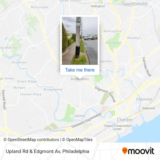 Upland Rd & Edgmont Av map