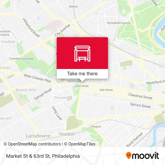 Market St & 63rd St map