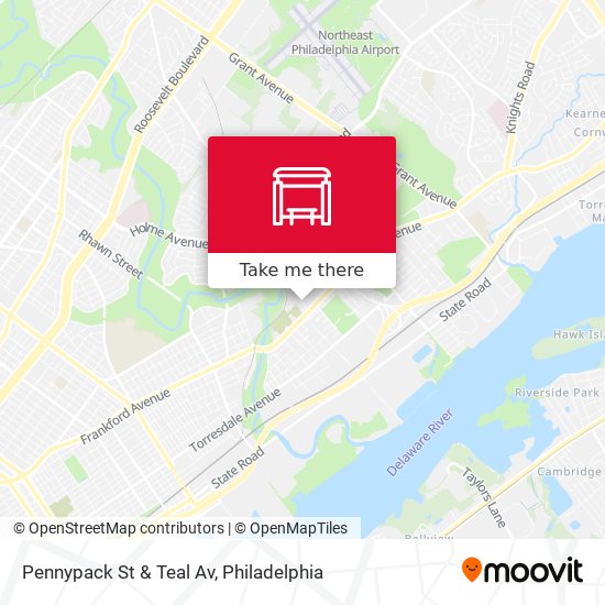 Pennypack St & Teal Av map