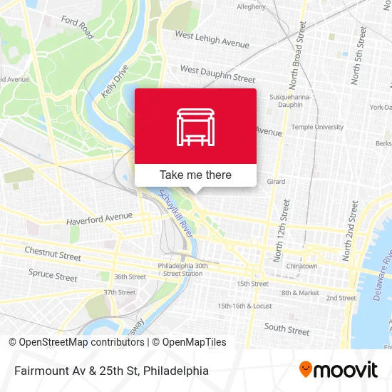 Fairmount Av & 25th St map