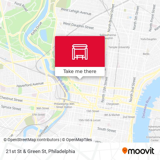 21st St & Green St map