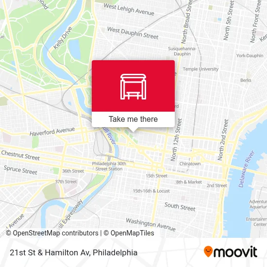 21st St & Hamilton Av map