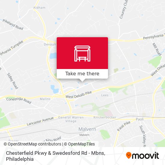 Chesterfield Pkwy & Swedesford Rd - Mbns map