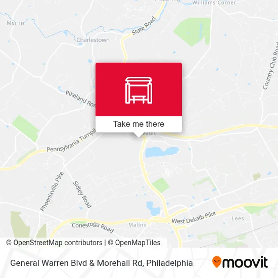 General Warren Blvd & Morehall Rd map