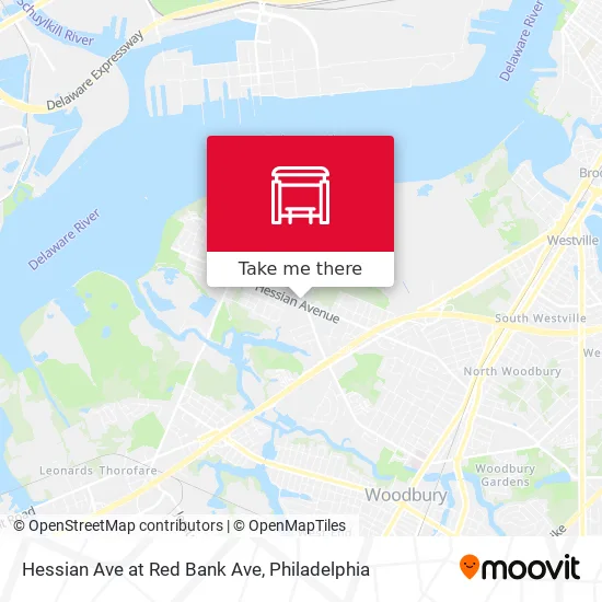 Hessian Ave at Red Bank Ave map