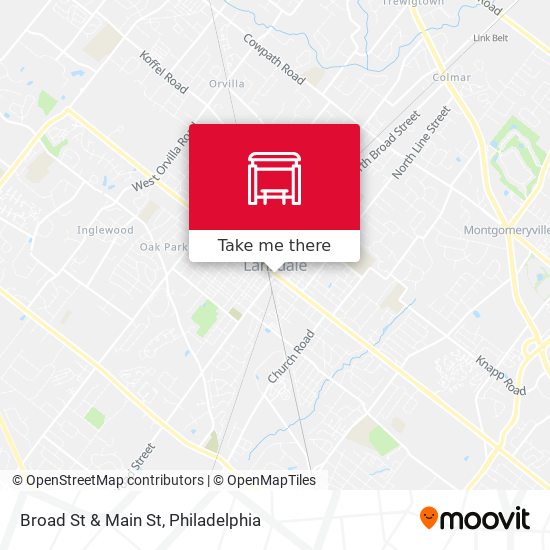 Broad St & Main St map